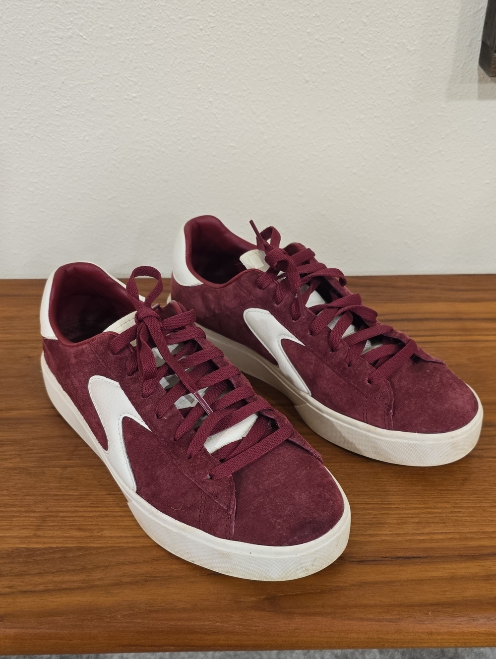 SKECHERS Burgundy Eden LX - Rich Tone Suede Sneakers